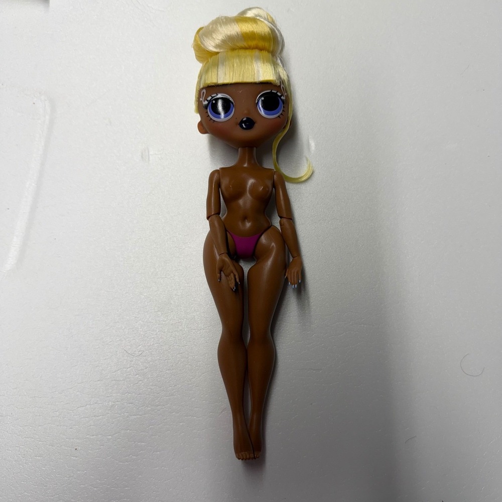 LOL Surprise OMG Melrose Fashion Doll Dark Skin Pink Bikini‎ Blonde Hair Updo